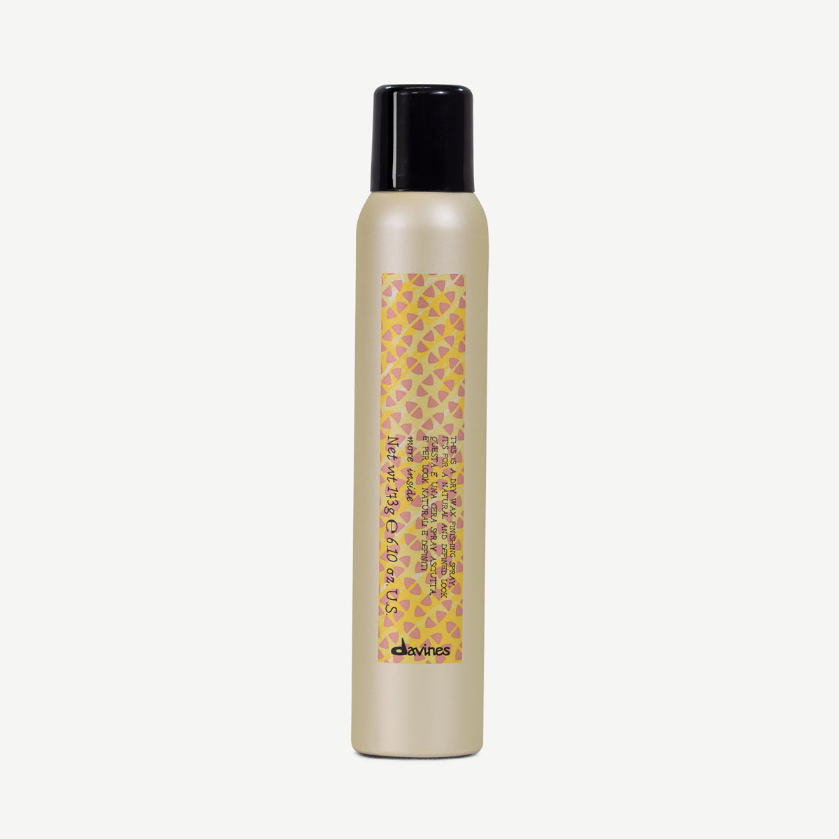 Davines This is a Dry Wax Finishing Spray - Dry wax, ideal to style short as well as longer looks, it promotes instant undone texture, natural definition and dimension, with a satin-matte finish