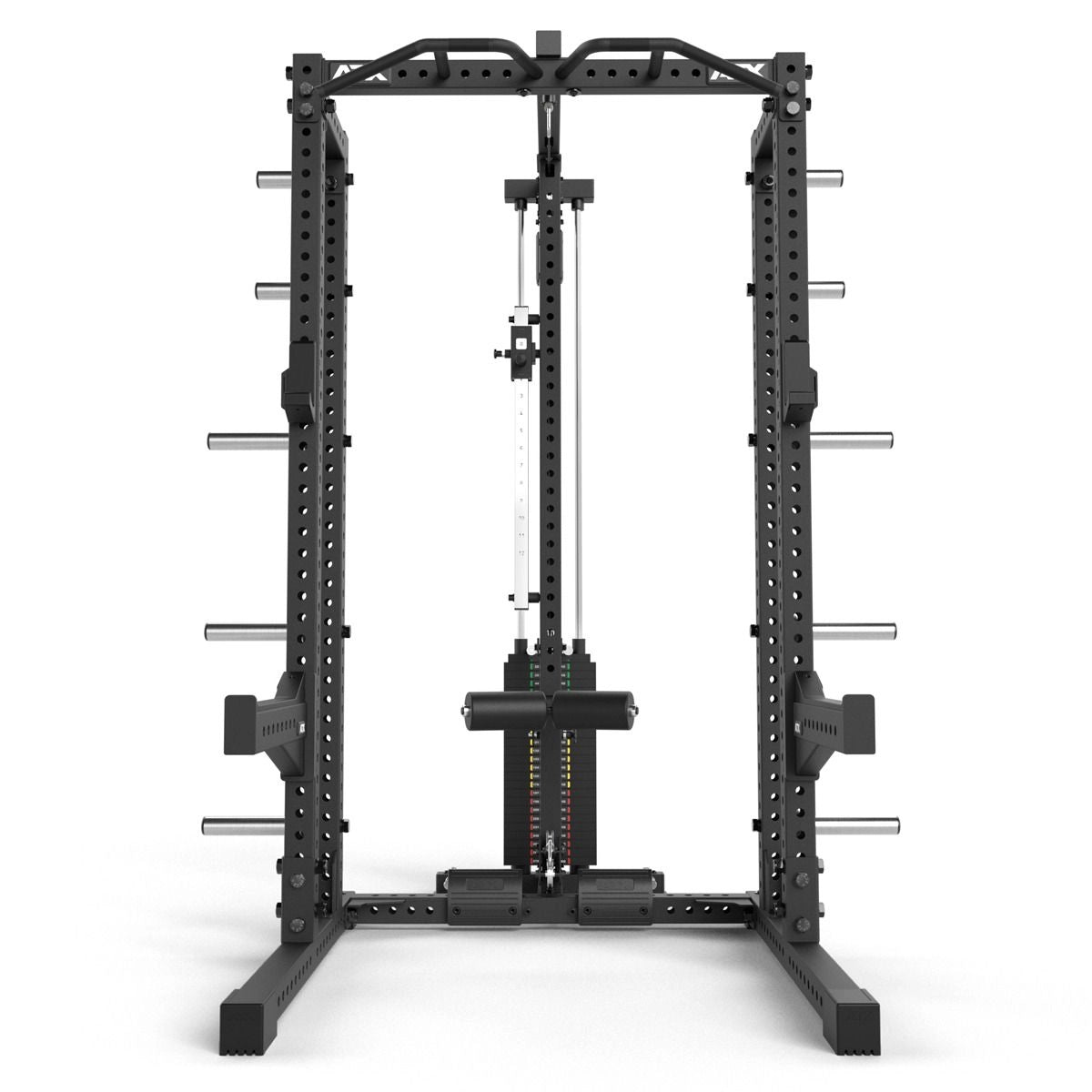 ATX® Half Rack 780 mit Extension und Latzug inkl. Steckgewichte - Half Rack mit Kabelzug