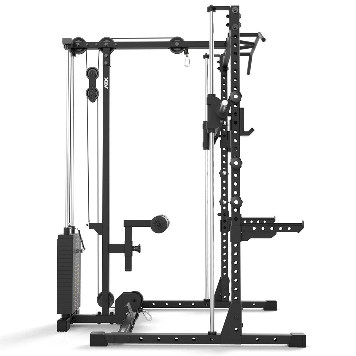 ATX® Half Rack - Komplettset 510 mit Latzug - Steckgewichte und Multipresse - Höhe 196 cm - Half Rack mit Latzug (Stack Weight) + Multipresse