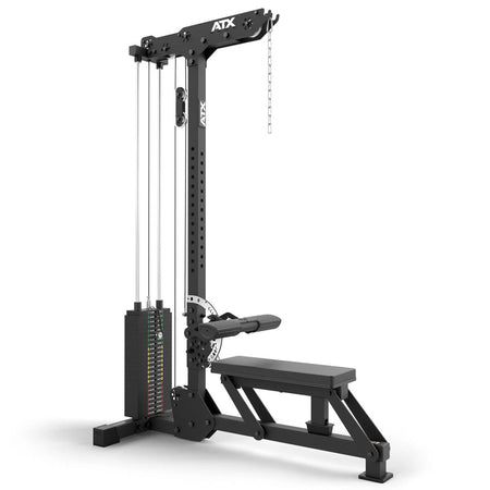 ATX® Latzug / Ruderzug LMSW - 700 - mit 115 kg Steckgewichte - Latzug / Ruderzug Kombo (Stack Weight)