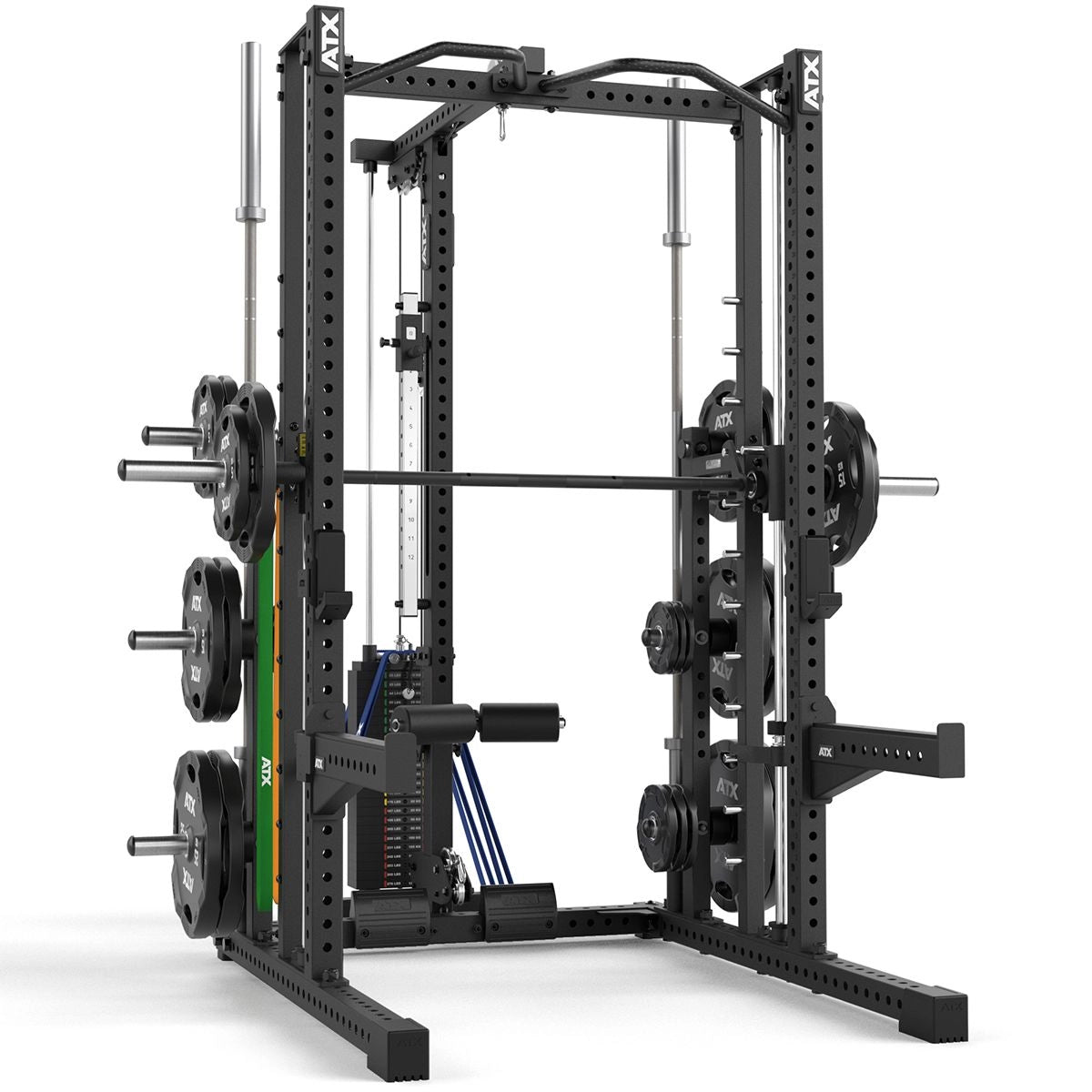 ATX® Multipresse - Rack 780 Komplettstation mit Latzugstation - 125 kg Steckgewichte - Multipresse mit Kabelzug