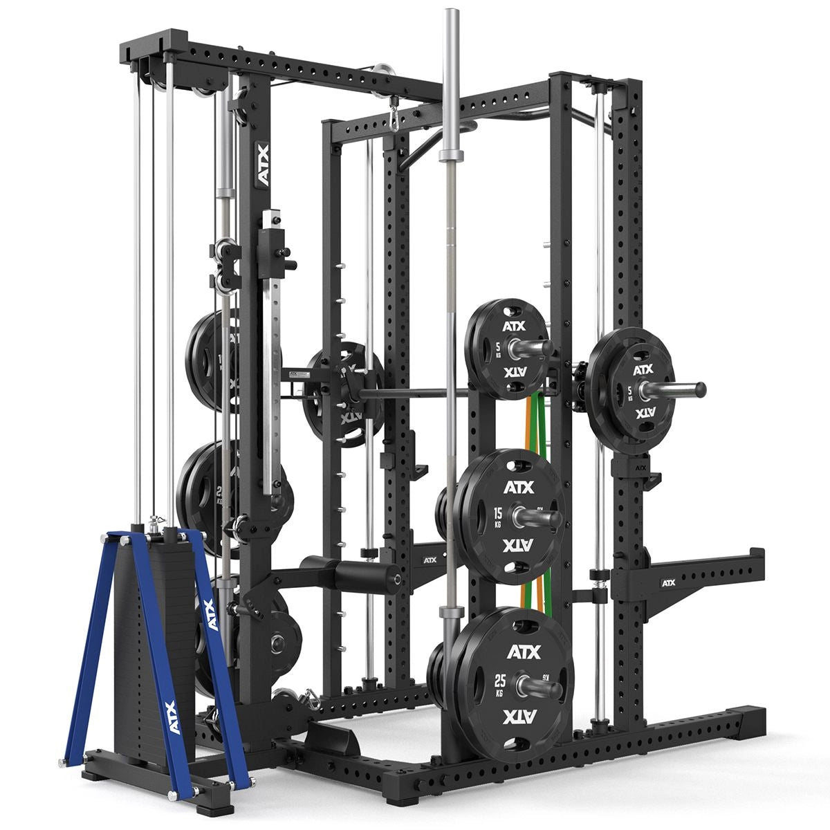 ATX® Multipresse - Rack 780 Komplettstation mit Latzugstation - 125 kg Steckgewichte - Multipresse mit Kabelzug