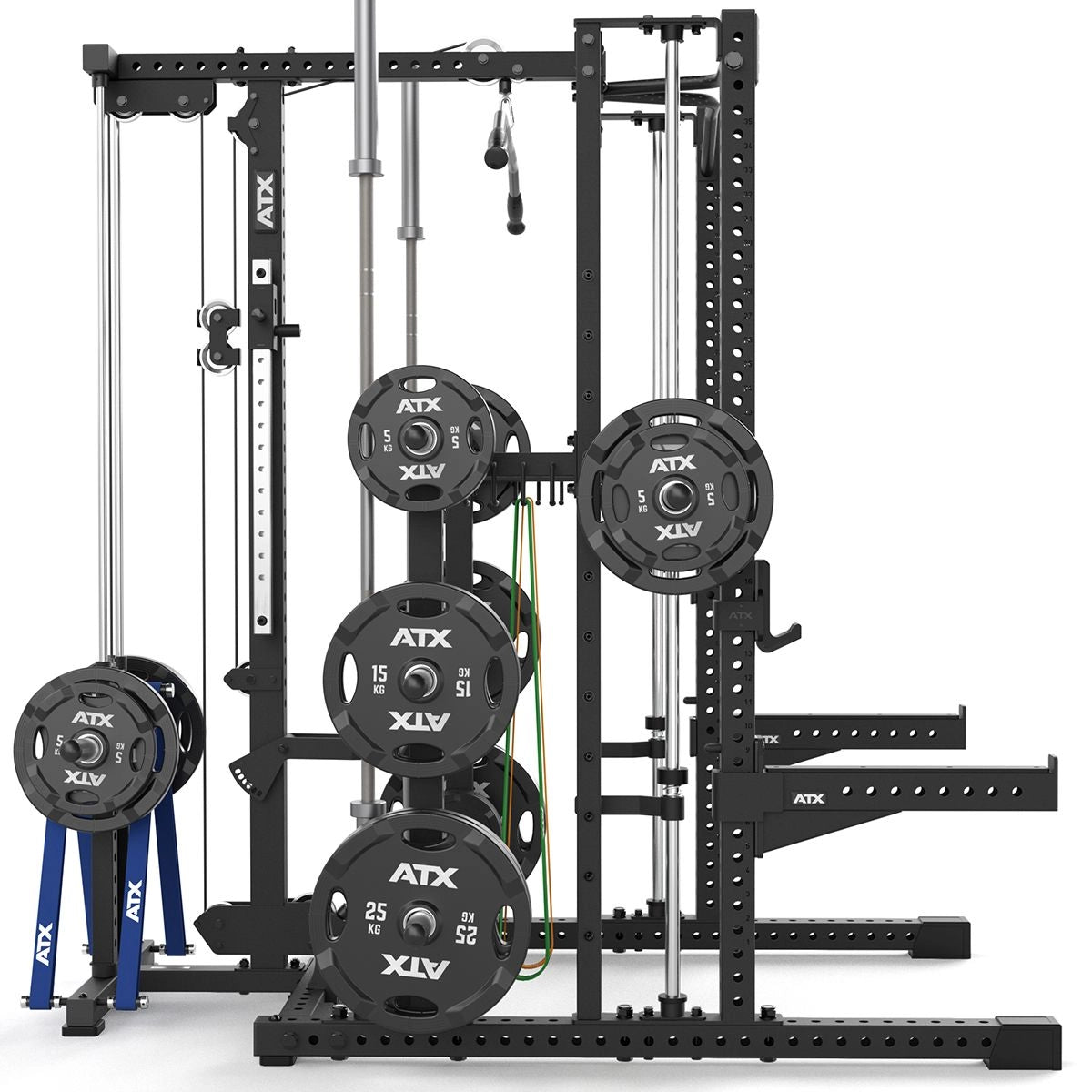 ATX® Multipresse - Rack MPX - 780 Komplettstation mit Latzugstation - Plate Load Ø 50 mm - Multipresse mit Kabelzug