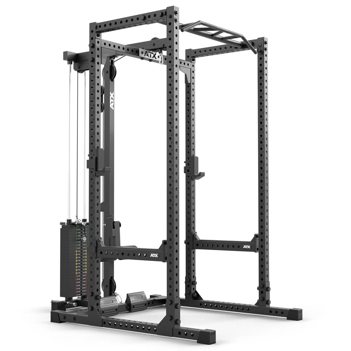 ATX® Power Rack 640 mit Latzug 115 kg Steckgewichte - Höhe 195 cm - Power Rack mit Kabelzug