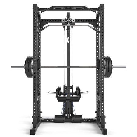 ATX® Power Rack 640 mit Plate Load Latzug - Höhe 195 cm - Power Rack mit Kabelzug