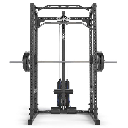 ATX® Power Rack 660 mit Latzug 115 kg Steckgewichte - Höhe 215 cm - Power Rack mit Kabelzug