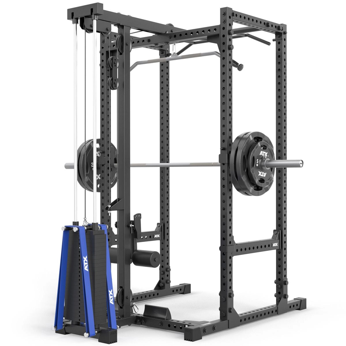 ATX® Power Rack 660 mit Latzug 115 kg Steckgewichte - Höhe 215 cm - Power Rack mit Kabelzug