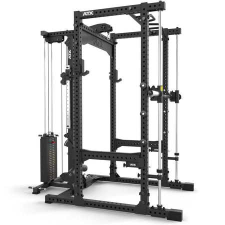 ATX® Power Rack 780 mit Latzug - Steckgewichte & Multipresse - Power Rack mit Kabelzug