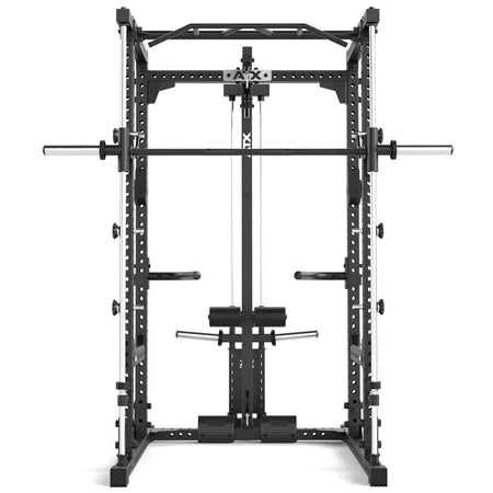 ATX® Power Rack Komplettstation 660 Höhe 215 cm - mit Plate Load Latzug & Multipresse - Power Rack mit Kabelzug + Multipresse