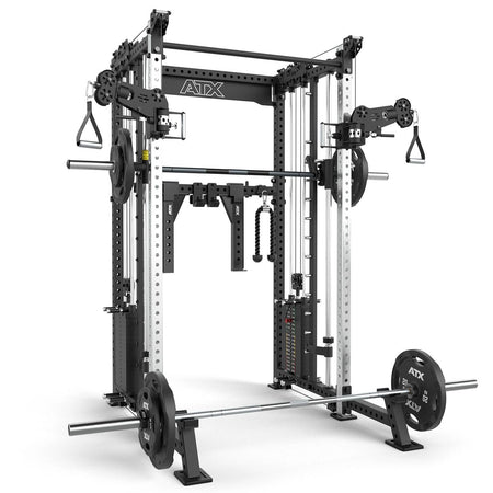 ATX® Rack - Zugstation mit Multipresse - Freistehend - Half Rack mit Dual Kabelzug + Multipresse